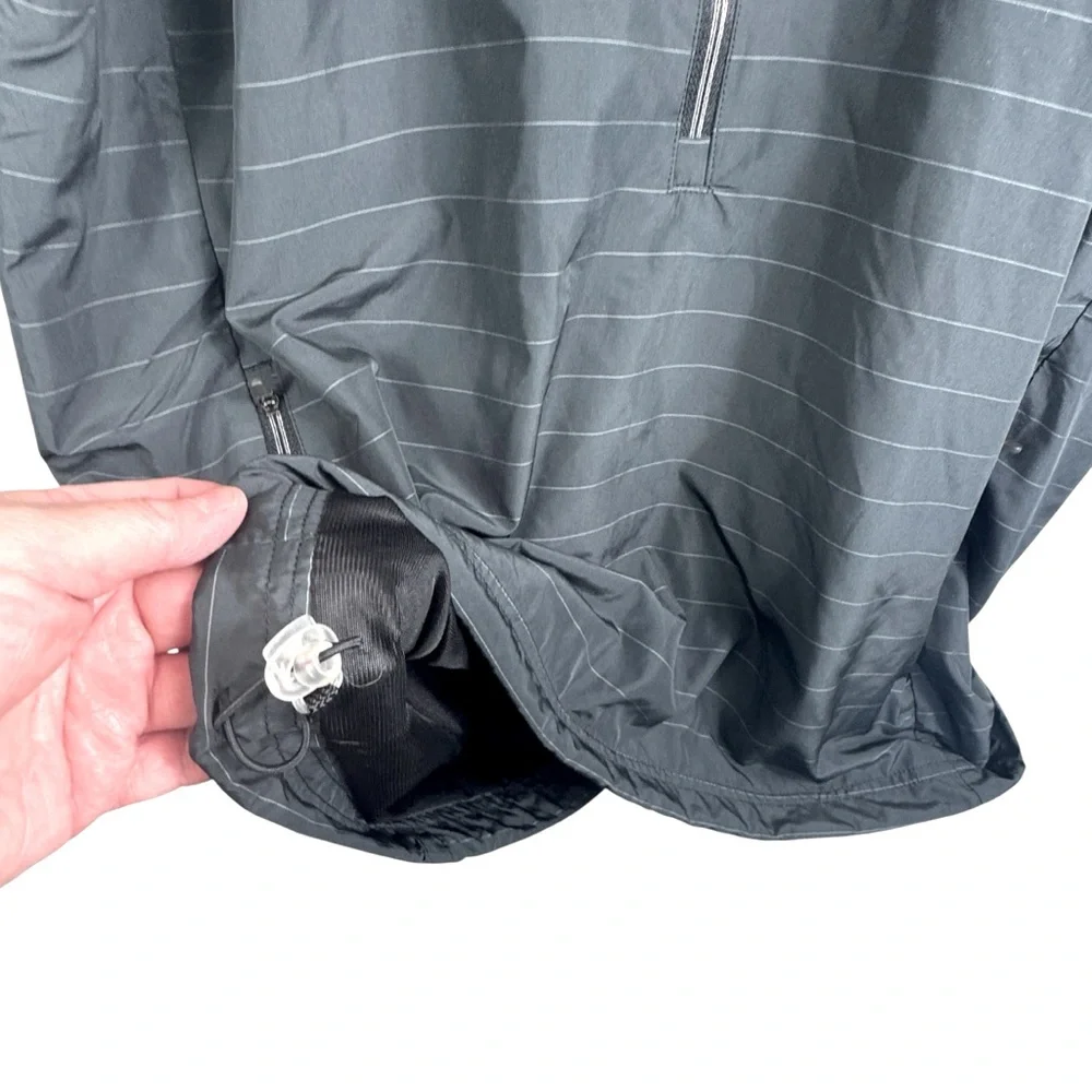Antigua Golf Pullover Size L 1/4 Zip Rain Jacket Half Sleeve Gray